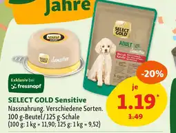 Fressnapf Select gold sensitive nassnahrung Angebot