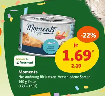 Fressnapf Moments nassnahrung für katzen Angebot