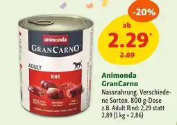 Fressnapf Animonda grancarno Angebot