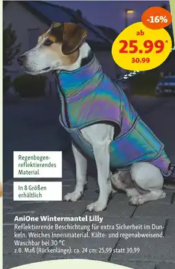 Fressnapf Anione wintermantel lilly Angebot