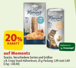 Fressnapf Moments snacks Angebot