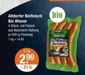 V Markt Altdorfer biofleisch bio wiener Angebot