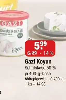 V Markt Gazi koyun schafskäse 50 % Angebot