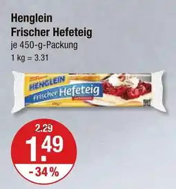 V Markt Henglein frischer hefeteig Angebot