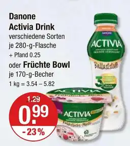 V Markt Danone activia drink Angebot