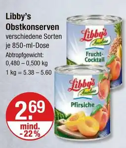 V Markt Libby’s frucht-cocktail Angebot