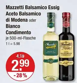 V Markt Mazzetti balsamico essig aceto balsamico di modena Angebot