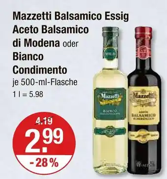 V Markt Mazzetti balsamico essig aceto balsamico di modena Angebot