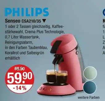 V Markt Philips senseo csa210/35 Angebot