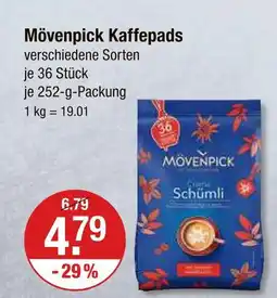 V Markt Mövenpick kaffeepads Angebot