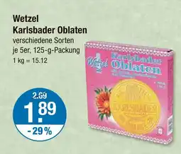 V Markt Wetzel karlsbader oblaten Angebot