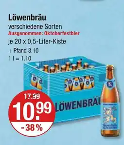 V Markt Löwenbräu verschiedene sorten Angebot