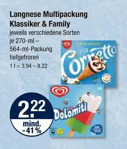 V Markt Langnese multipack klassiker Angebot