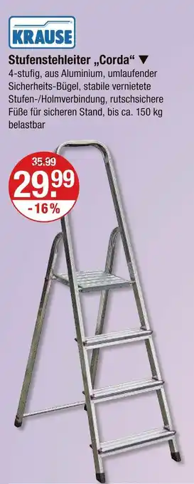 V Markt Krause stufenstehleiter „corda“ Angebot