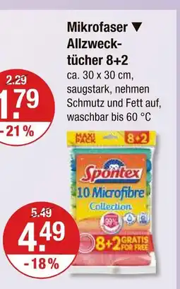 V Markt Spontex 10 microfibre collection Angebot