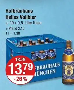 V Markt Hofbräuhaus helles vollbier Angebot