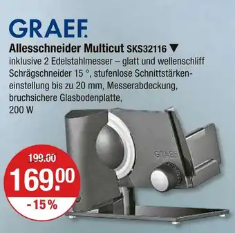V Markt Graef allesschneider multicut sks32116 Angebot
