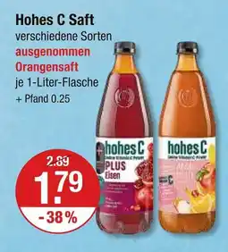 V Markt Hohes c saft plus eisen Angebot