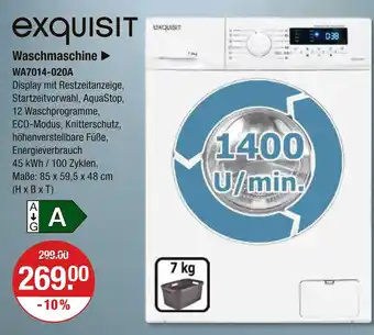 V Markt Exquisit waschmaschine wa7014-020a Angebot