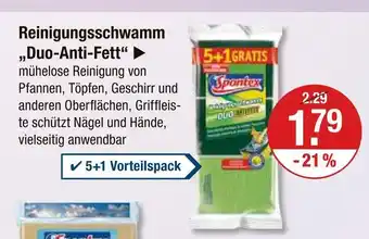 V Markt Spontex reinigungsschwamm duo-anti-fett Angebot