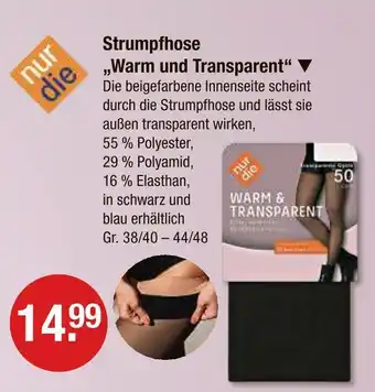V Markt Nur die warm und transparent Angebot