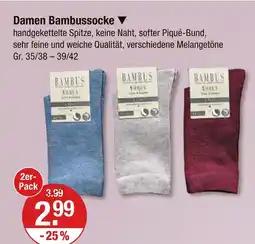 V Markt Damen bambussocke Angebot