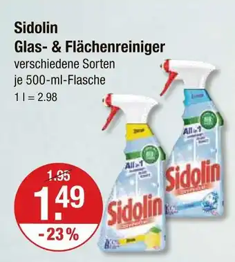 V Markt Sidolin glas- & flächenreiniger Angebot