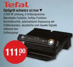 V Markt Tefal optigrill schwarz gc7058 Angebot