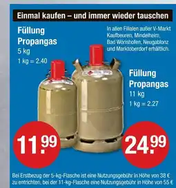 V Markt Füllung propangas Angebot