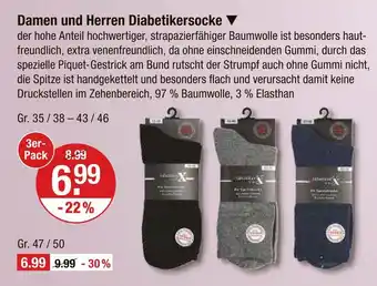 V Markt Damen und herren diabetikersocke Angebot