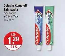 V Markt Colgate komplett zahncreme blau Angebot