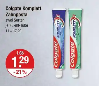 V Markt Colgate komplett zahncreme blau Angebot