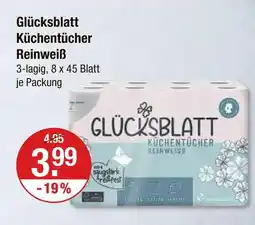 V Markt Glücksblatt küchentücher reinweiß Angebot