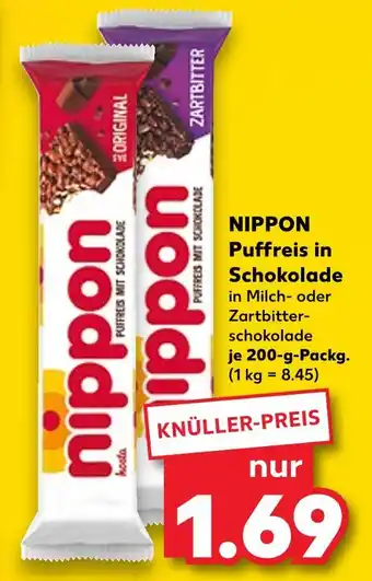 Kaufland Nippon puffreis in schokolade in milchschokolade Angebot