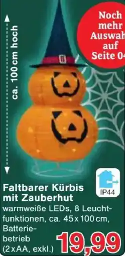 Jawoll Faltbarer Kürbis mit Zauberhut Angebot