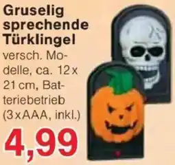 Jawoll Gruselig sprechende Türklingel Angebot