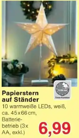 Jawoll Papierstern auf Ständer Angebot