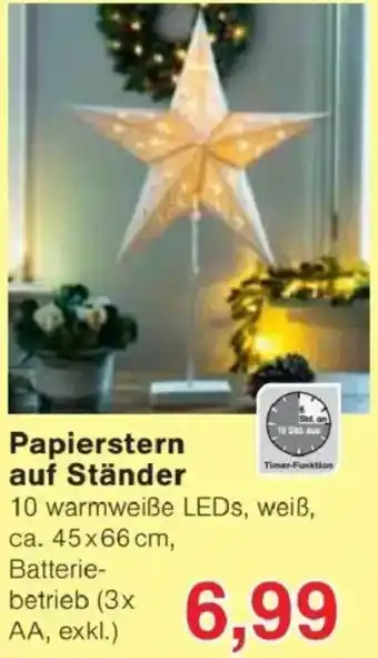Jawoll Papierstern auf Ständer Angebot