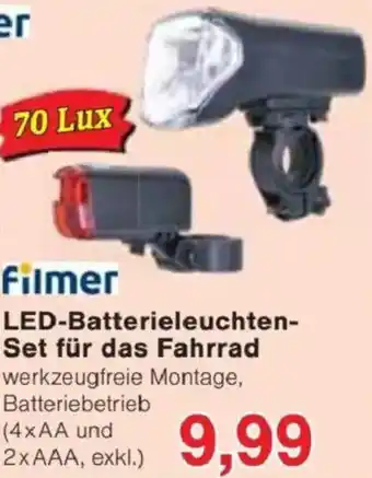 Jawoll Filmer LED-Batterieleuchten- Set für das Fahrrad Angebot