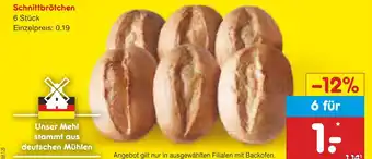 Netto Marken-Discount Schnittbrötchen Angebot