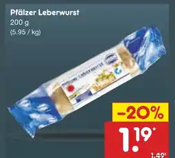 Netto Marken-Discount Pfälzer leberwurst Angebot