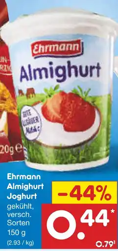 Netto Marken-Discount Ehrmann almighurt joghurt Angebot