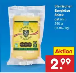 Netto Marken-Discount Steirischer bergkäse stück Angebot