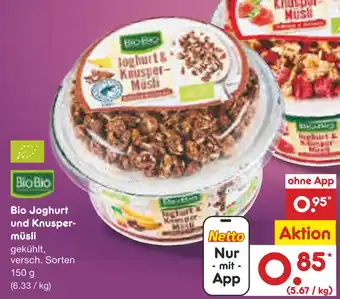 Netto Marken-Discount Biobio bio joghurt und knuspermüsli Angebot