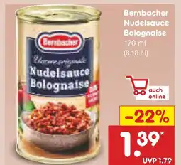 Netto Marken-Discount Bernbacher nudelsauce bolognaise Angebot