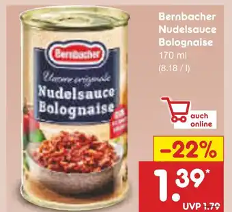 Netto Marken-Discount Bernbacher nudelsauce bolognaise Angebot