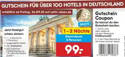 Netto Marken-Discount Netto-reisen jetzt hotelgutschein sichern Angebot