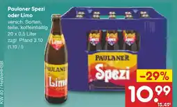 Netto Marken-Discount Paulaner spezi oder limo Angebot