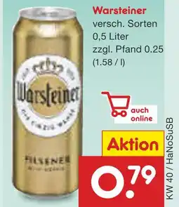 Netto Marken-Discount Warsteiner pilsener Angebot