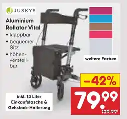 Netto Marken-Discount Juskys aluminium rollator vital Angebot